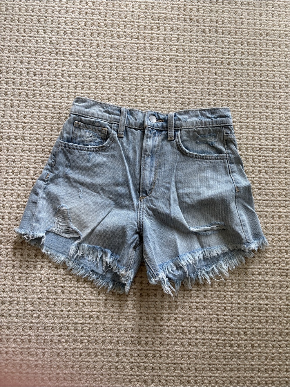 Joe's Jeans Light Blue Distressed Denim Cutoff Shorts